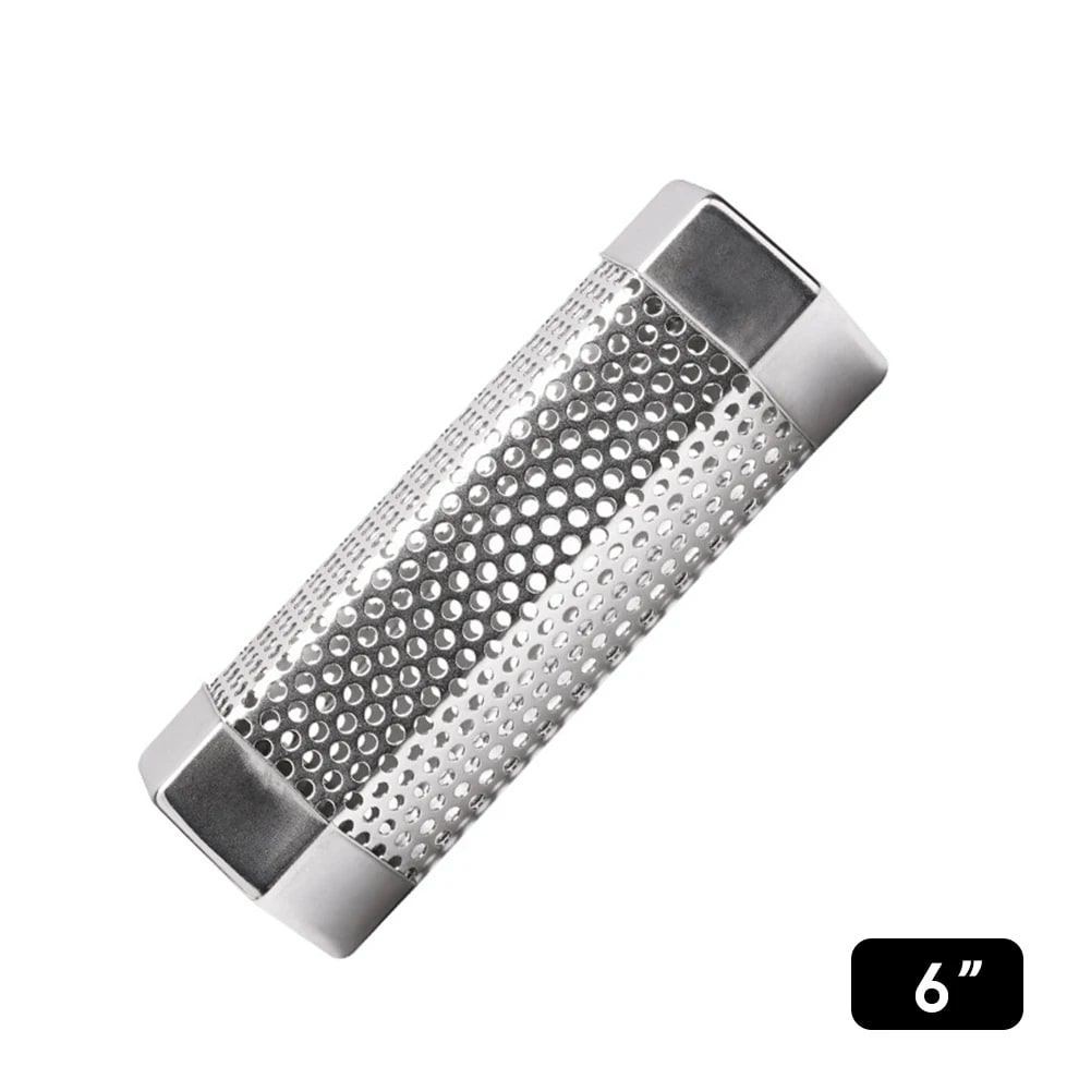 Pellet Smoker Tube in 304 Stainless Steel for Hot or Cold Smoking, 6 or 12 Inch Options - 6inches