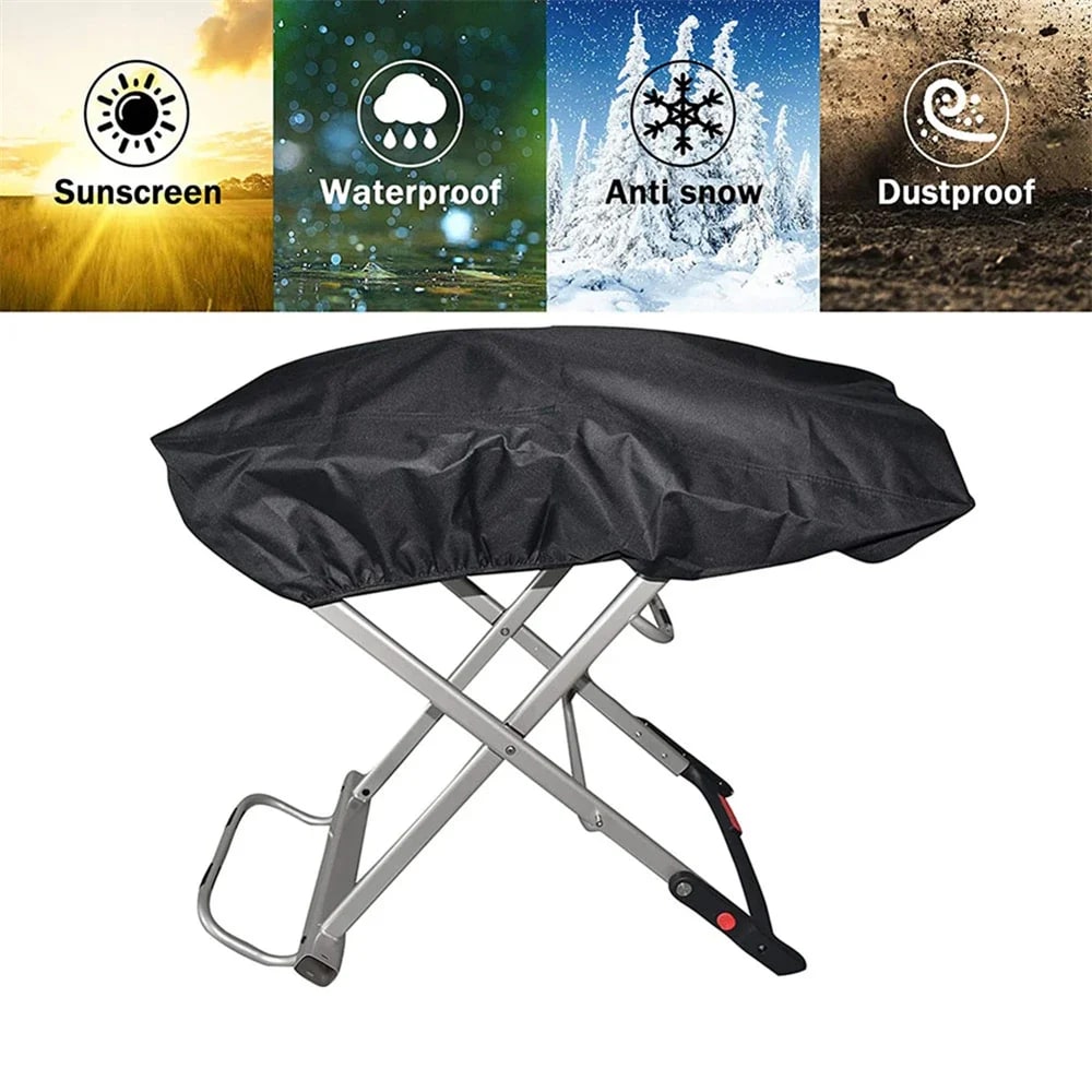 Gas Grill Cover for Weber Traveler, 210D Oxford Cloth, 101 x 49 x 25cm