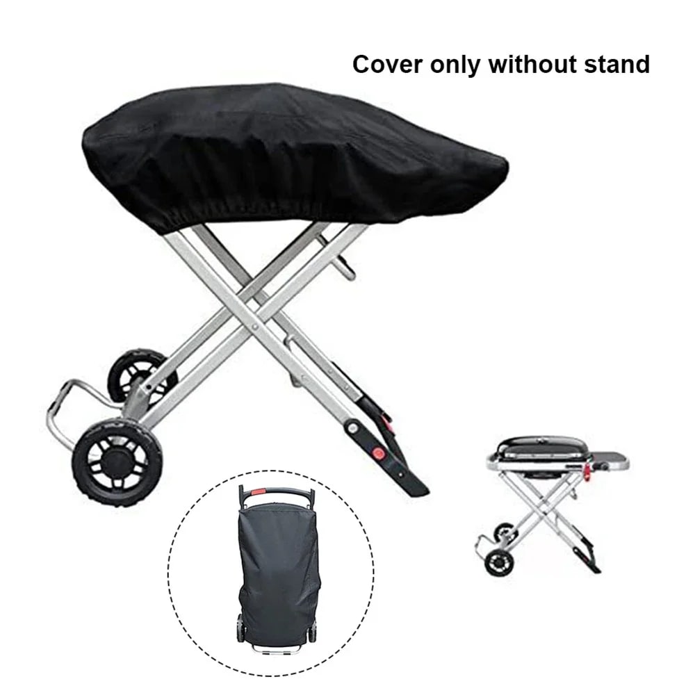 Gas Grill Cover for Weber Traveler, 210D Oxford Cloth, 101 x 49 x 25cm - Black