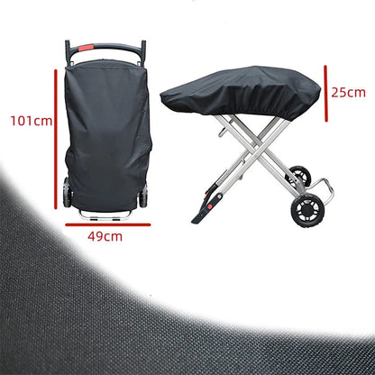 Gas Grill Cover for Weber Traveler, 210D Oxford Cloth, 101 x 49 x 25cm