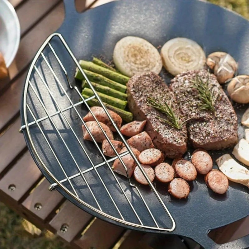 Semi-Circular BBQ Grate 304 Stainless Steel Grill Rack, S or L