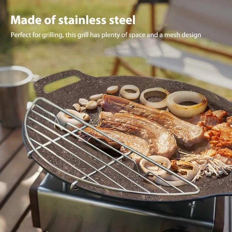 Semi-Circular BBQ Grate 304 Stainless Steel Grill Rack, S or L