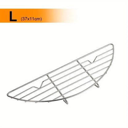 Semi-Circular BBQ Grate 304 Stainless Steel Grill Rack, S or L - L