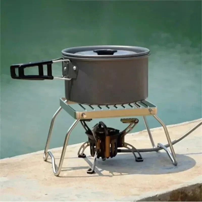 Portable Folding Stainless Steel Mini BBQ Rack and Outdoor Stove Stand 16cm