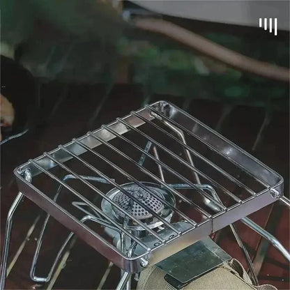 Portable Folding Stainless Steel Mini BBQ Rack and Outdoor Stove Stand 16cm