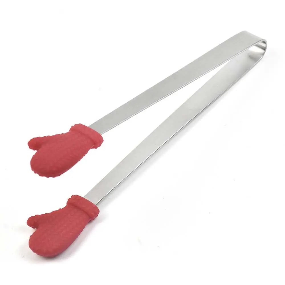 Stainless Steel Food Tongs 13.5cm BBQ Snack Bread Ice Cube Clips