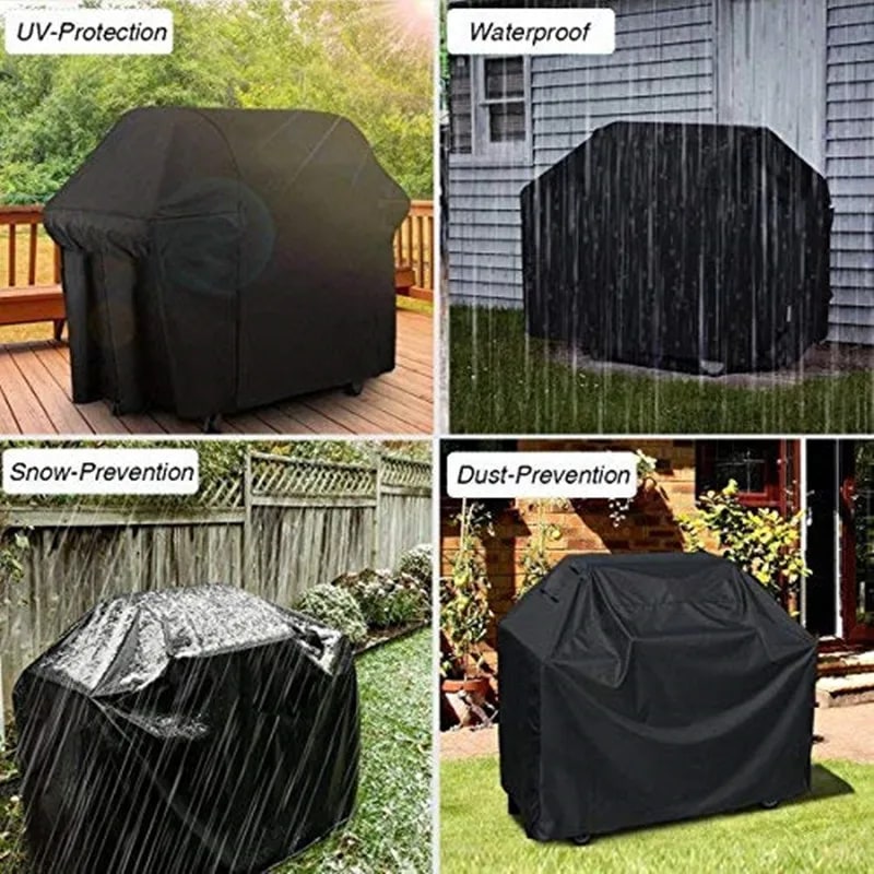 BBQ Grill Cover, Waterproof Fabric Barbecue Protection with UV, Dust and Snow Protection