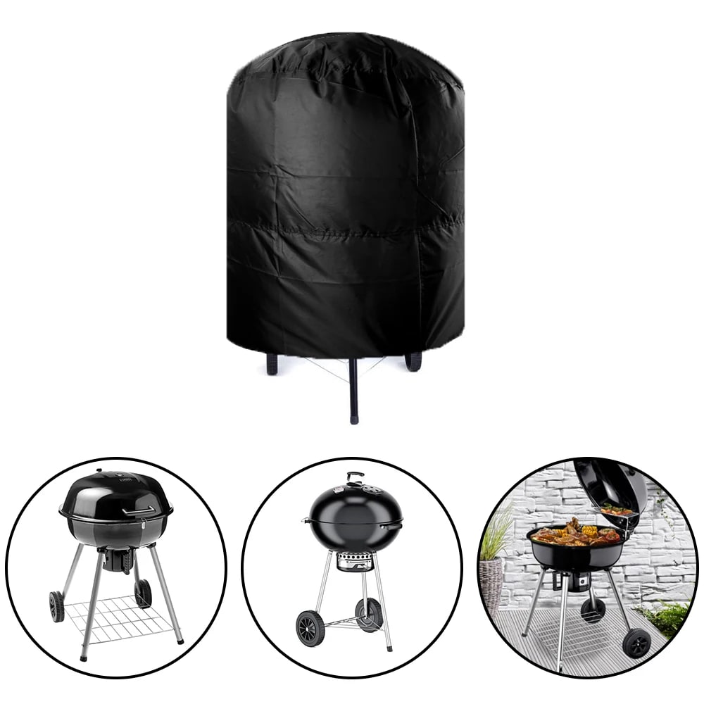Waterproof Oxford Cloth BBQ Grill Cover, Black, 58x77cm or 66x100x88cm