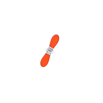 Corn Holders BBQ Forks, Metal with Coloured Handles, 1/3/5/10 Pairs - orange-1pair
