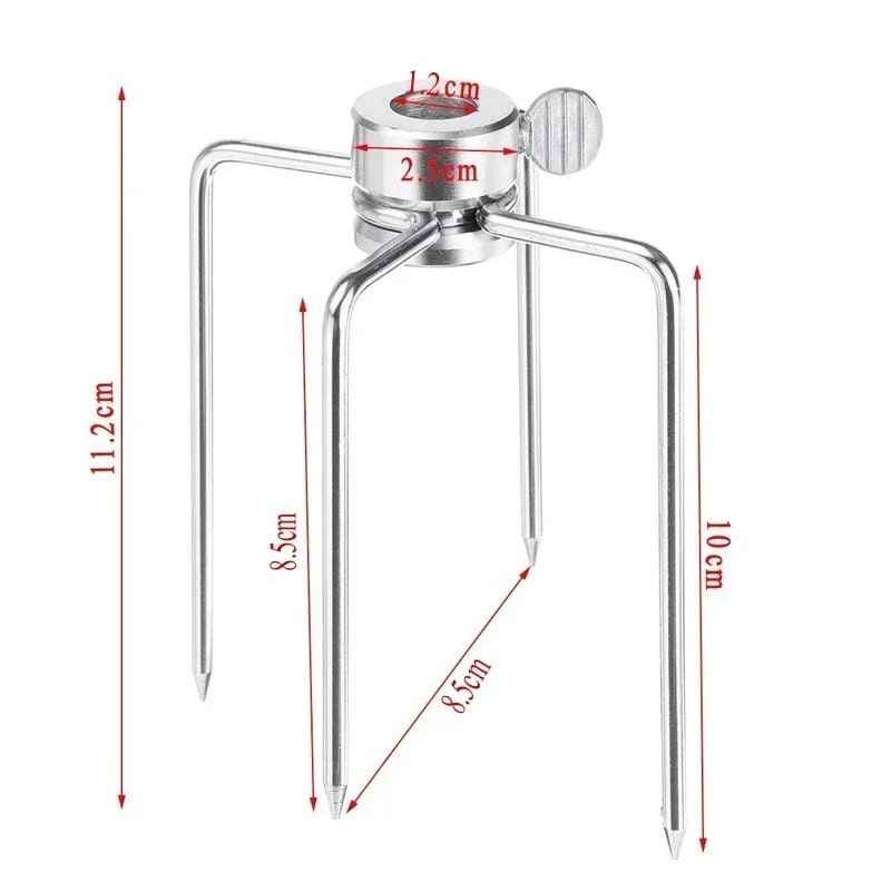 Stainless Steel Rotisserie Meat Forks, 2-Piece Adjustable Clamp Set