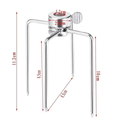 Stainless Steel Rotisserie Meat Forks, 2-Piece Adjustable Clamp Set