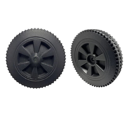 Barbecue Wheels, 7 Inch HDPE Black Replacement Wheels, 2 Pack