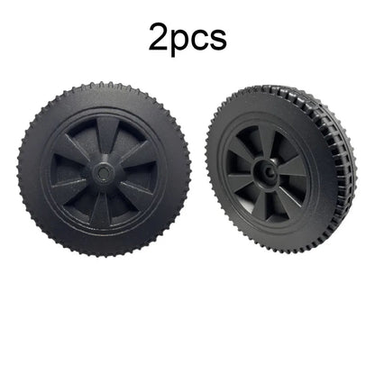 Barbecue Wheels, 7 Inch HDPE Black Replacement Wheels, 2 Pack