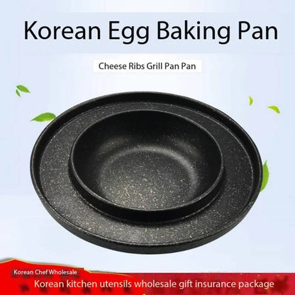 Korean-Style BBQ Baking Pan, 29.5-34.5cm, Multi-Section Cooking Pan