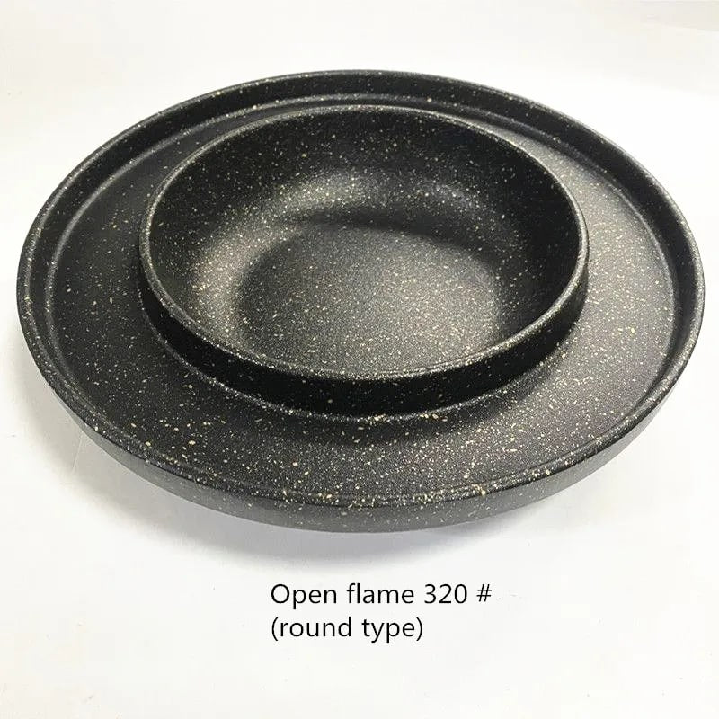 Korean-Style BBQ Baking Pan, 29.5-34.5cm, Multi-Section Cooking Pan - Open flame 320