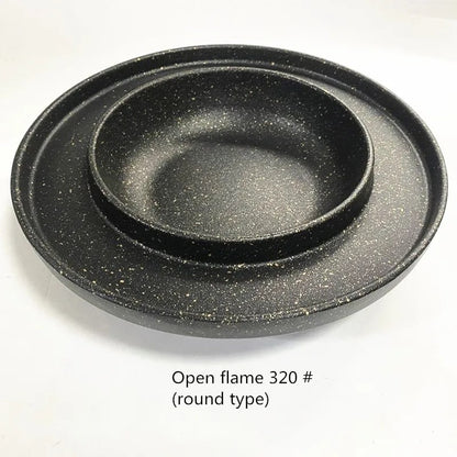 Korean-Style BBQ Baking Pan, 29.5-34.5cm, Multi-Section Cooking Pan - Open flame 320