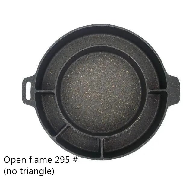 Korean-Style BBQ Baking Pan, 29.5-34.5cm, Multi-Section Cooking Pan - Open flame 295