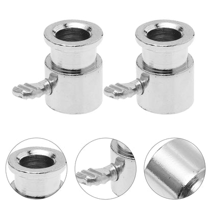 BBQ Grill Limit Sleeves, Silver Plastic Stop Collars, 2 Pack, 2.5 x 2 x 2 cm