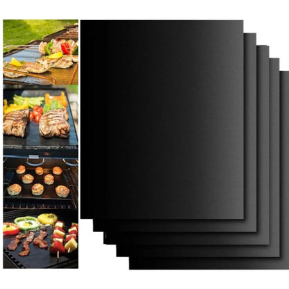 BBQ Grill Mats 40 x 33cm, Reusable Non-Stick Cooking Sheets