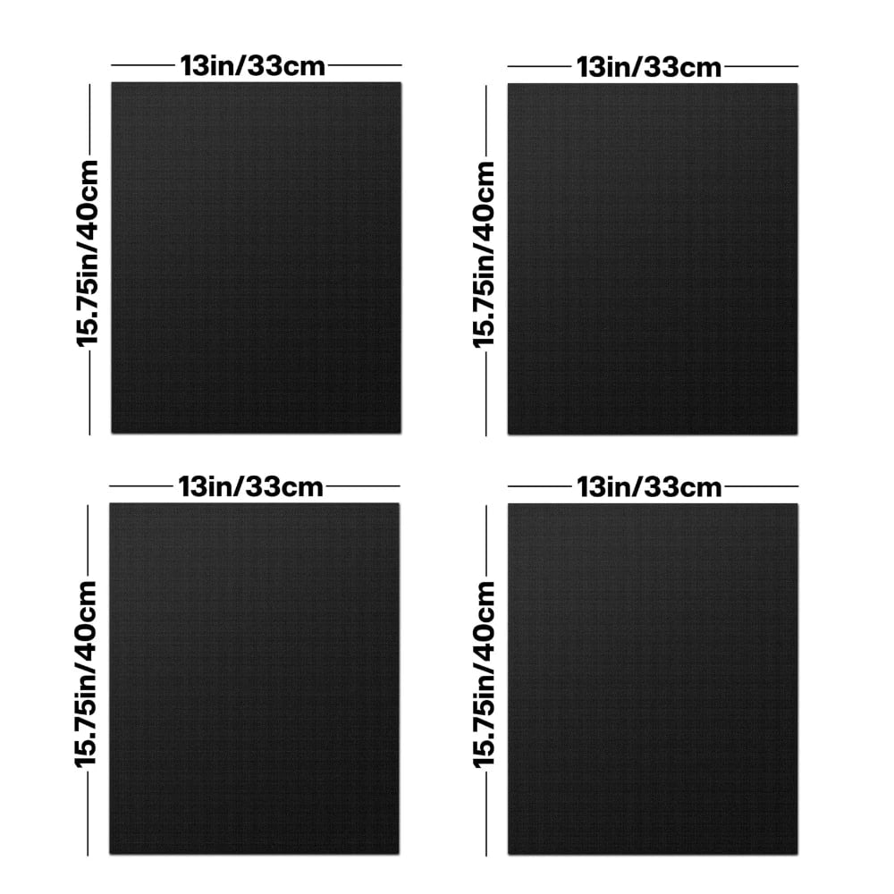 BBQ Grill Mats 40 x 33cm, Reusable Non-Stick Cooking Sheets - 4 pcs