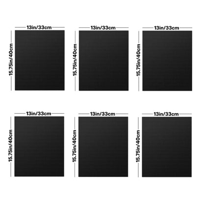 BBQ Grill Mats 40 x 33cm, Reusable Non-Stick Cooking Sheets - 6 pcs
