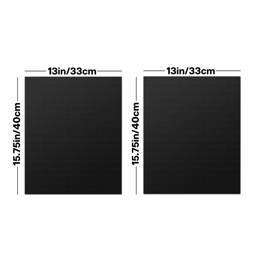 BBQ Grill Mats 40 x 33cm, Reusable Non-Stick Cooking Sheets - 2 pcs