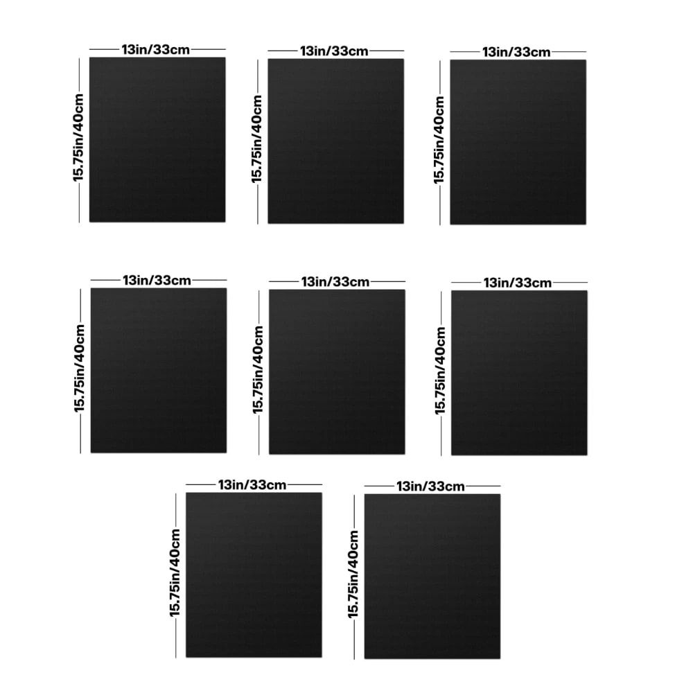 BBQ Grill Mats 40 x 33cm, Reusable Non-Stick Cooking Sheets - 8 pcs