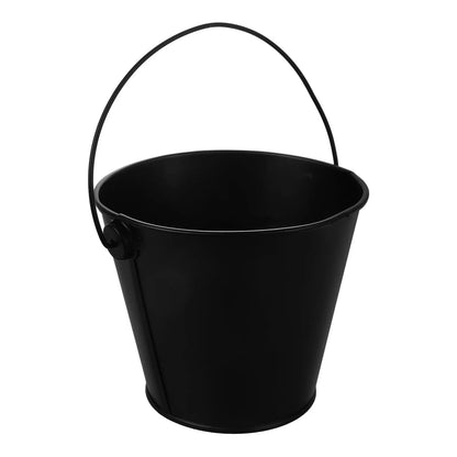 Black Plastic BBQ Grease Drip Bucket with Carry Handle, 11.5cm