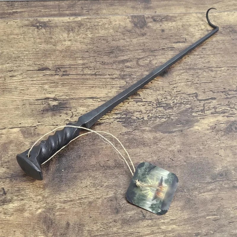 Stainless Steel BBQ Food Flipper Hook for Steaks and Grilled Food, 25cm to 40cm