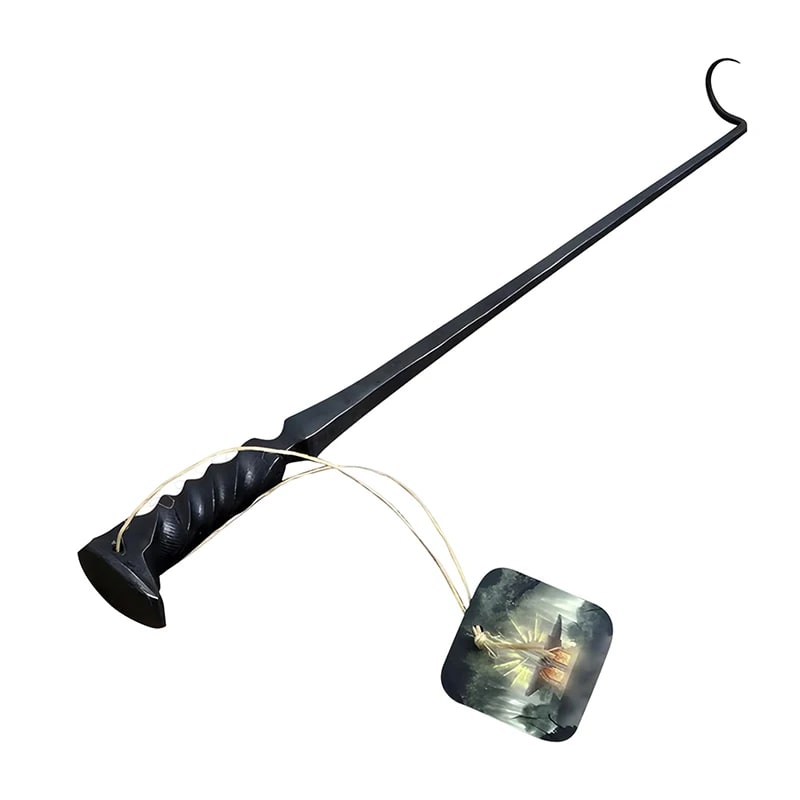Stainless Steel BBQ Food Flipper Hook for Steaks and Grilled Food, 25cm to 40cm - 25cm / B