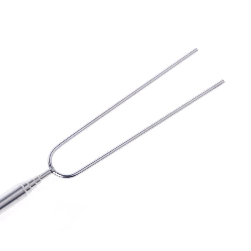 Telescopic BBQ Grilling Fork, Stainless Steel with Wooden Handle, 31-82cm