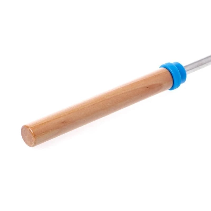 Telescopic BBQ Grilling Fork, Stainless Steel with Wooden Handle, 31-82cm