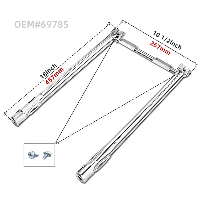 Stainless Steel Gas Grill Burner Replacement 69785 for Spirit E-210 E-220 S-210 S-220