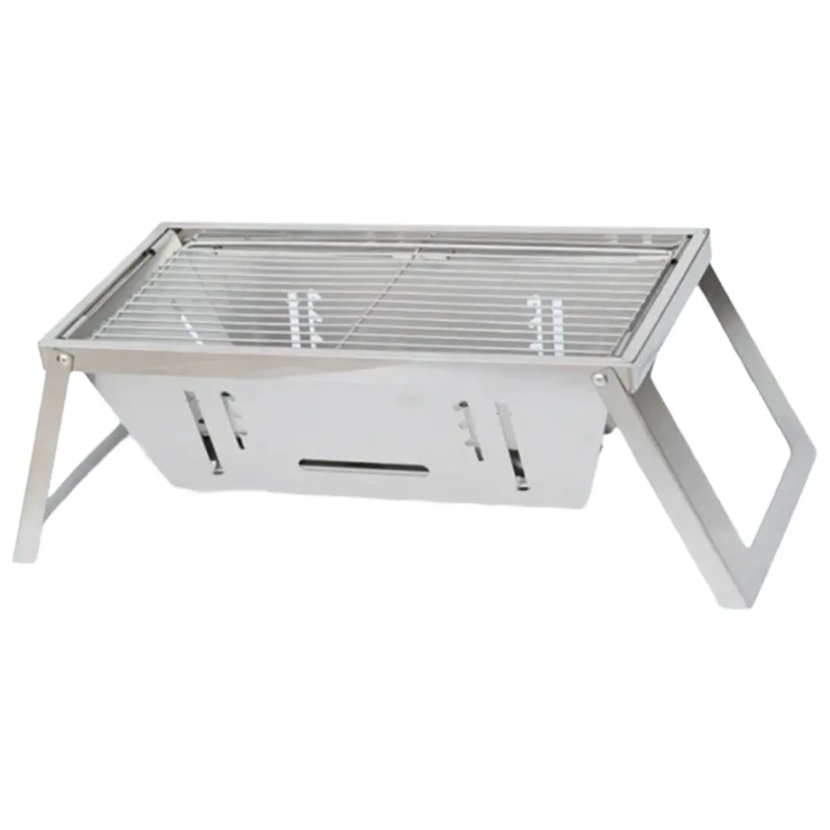 bbqdeals Stainless Steel Folding Charcoal Barbecue Grill 42cm with