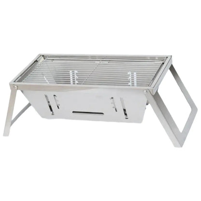 bbqdeals Stainless Steel Folding Charcoal Barbecue Grill 42cm with