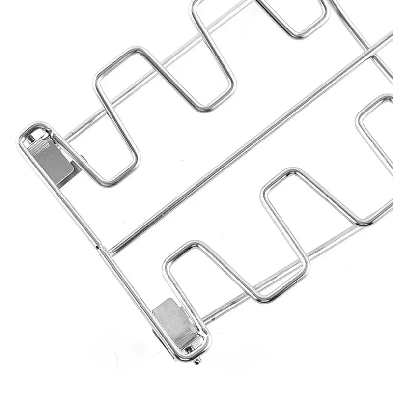 14-Slot Chicken Leg and Wing Grill Rack, Metal Barbecue Roasting Stand