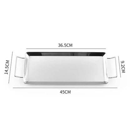 14-Slot Chicken Leg and Wing Grill Rack, Metal Barbecue Roasting Stand - Drip Pan