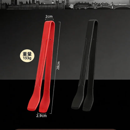 Silicone BBQ Tongs, 28cm Heat-Resistant Tongs for Steak and Grilling