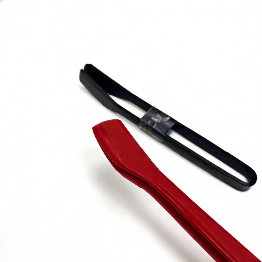 Silicone BBQ Tongs, 28cm Heat-Resistant Tongs for Steak and Grilling