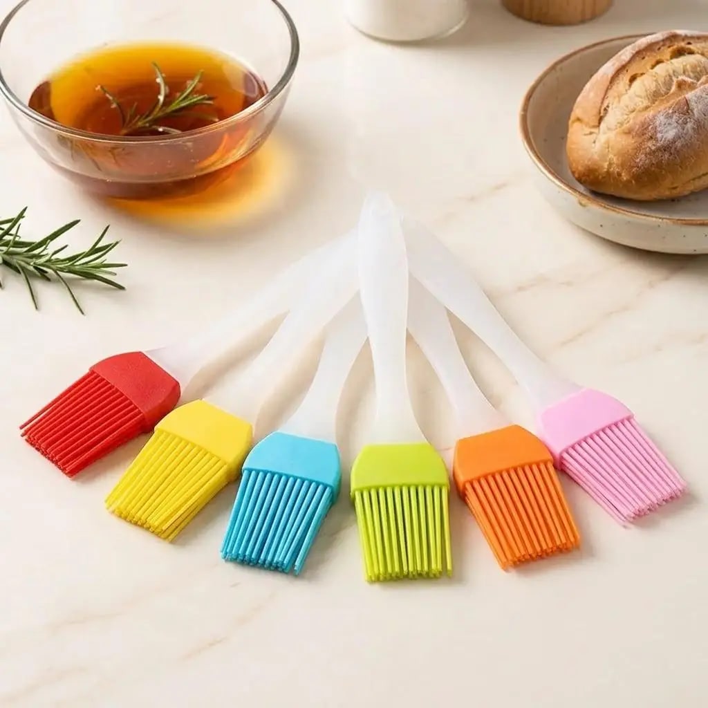 STONEGO Silicone Basting Brush for BBQ, Baking and Grilling, 17cm