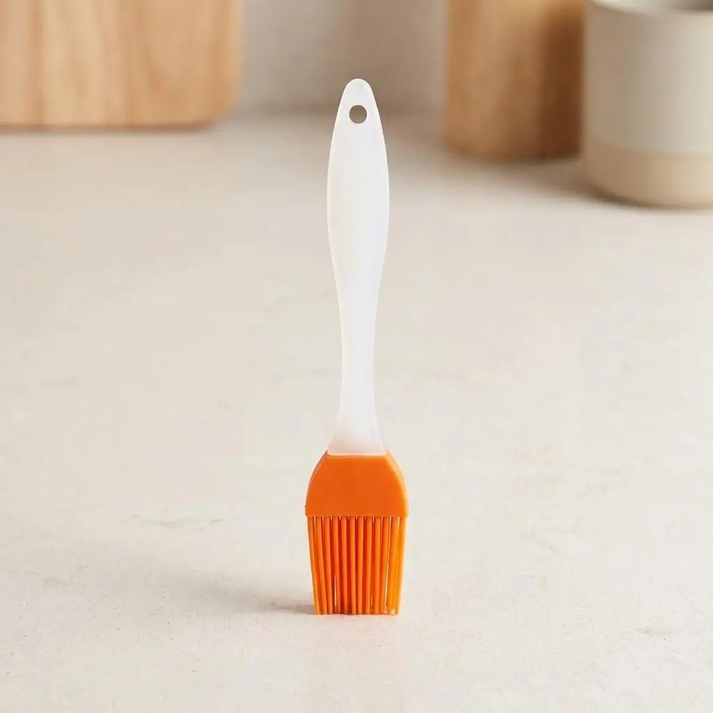STONEGO Silicone Basting Brush for BBQ, Baking and Grilling, 17cm - Orange