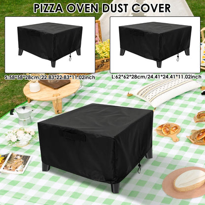 Pizza Oven Cover, Waterproof 420D Oxford Cloth, Adjustable Straps, Two Sizes