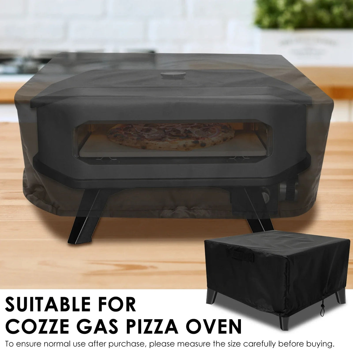 Pizza Oven Cover, Waterproof 420D Oxford Cloth, Adjustable Straps, Two Sizes