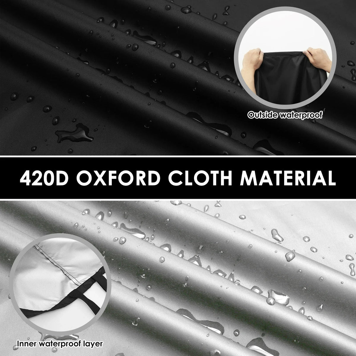 Pizza Oven Cover, Waterproof 420D Oxford Cloth, Adjustable Straps, Two Sizes