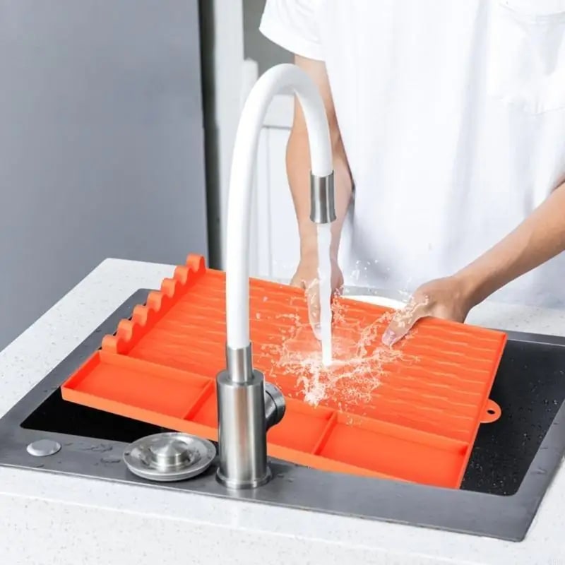 Silicone BBQ Utensil Storage Mat with 2 or 3 Compartments, 410 x 295mm