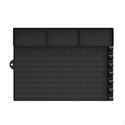 Silicone BBQ Utensil Storage Mat with 2 or 3 Compartments, 410 x 295mm - Q5WC7HH604525-BK-3