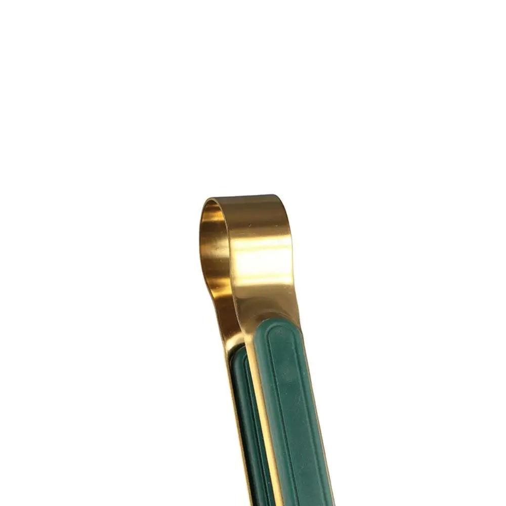 Metal BBQ Food Tongs with Serrated Ends, Silver & Gold, 7, 8 or 10 Inch