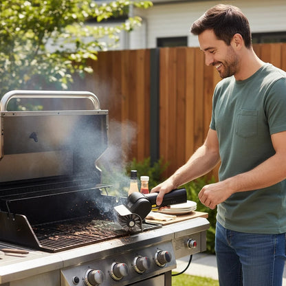 Rechargeable Electric BBQ Grill Cleaning Brush with Stainless Steel Bristles