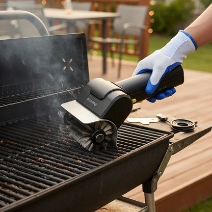 Rechargeable Electric BBQ Grill Cleaning Brush with Stainless Steel Bristles