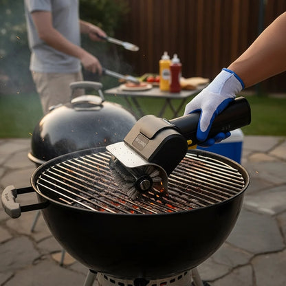 Rechargeable Electric BBQ Grill Cleaning Brush with Stainless Steel Bristles